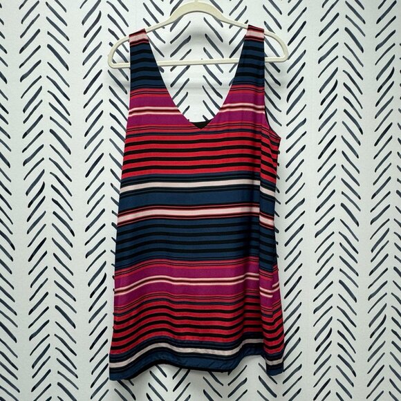 Joie Loose Striped Silk Sleeveless Dress - M - Picture 3 of 3